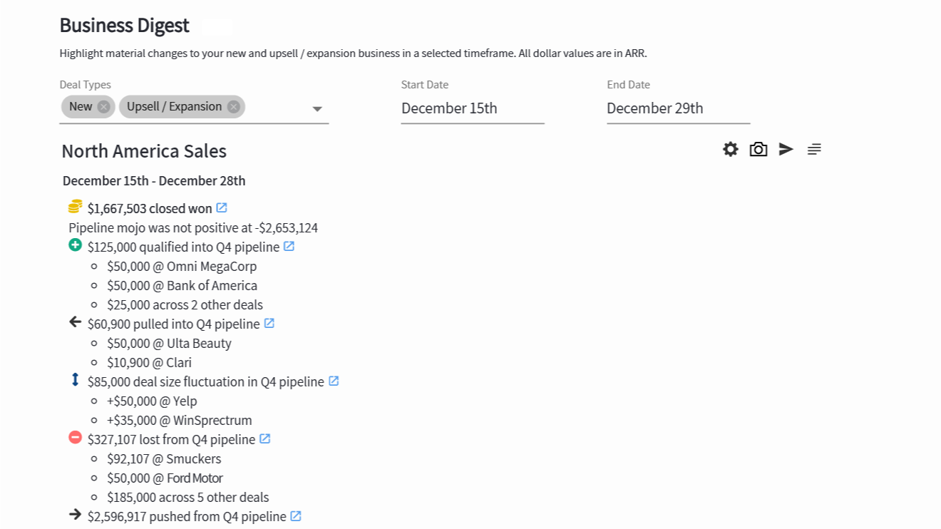 Business Digests highlight material changes for executive teams
